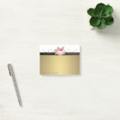 Elegant Chic Stylish Girly, Faux Gold, Roos Post-it® Notes (Kantoor)