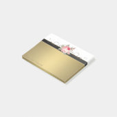 Elegant Chic Stylish Girly, Faux Gold, Roos Post-it® Notes (Schuin)