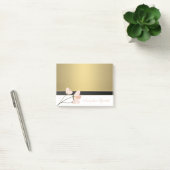 Elegant Chic Stylish Girly, Faux Gold, Roos Post-it® Notes (Kantoor)