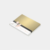 Elegant Chic Stylish Girly, Faux Gold, Roos Post-it® Notes (Schuin)