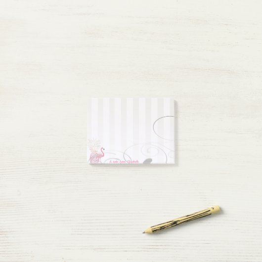 Elegant Chic Stylish Girly, Flamingo, Pineapple Post-it® Notes (Op bureau)