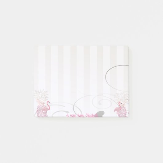 Elegant Chic Stylish Girly, Flamingos, Pineappel Post-it® Notes (Voorkant)