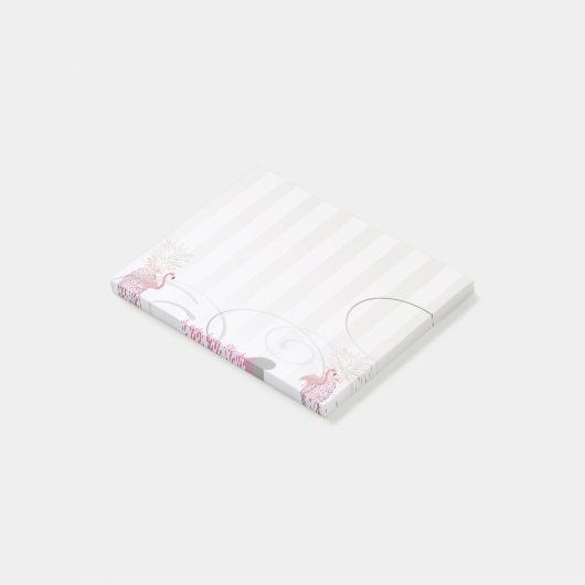 Elegant Chic Stylish Girly, Flamingos, Pineappel Post-it® Notes (Schuin)