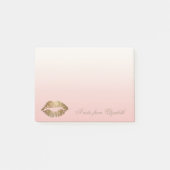 Elegant Chic Stylish Girly,Glittery Lips Post-it® Notes (Voorkant)