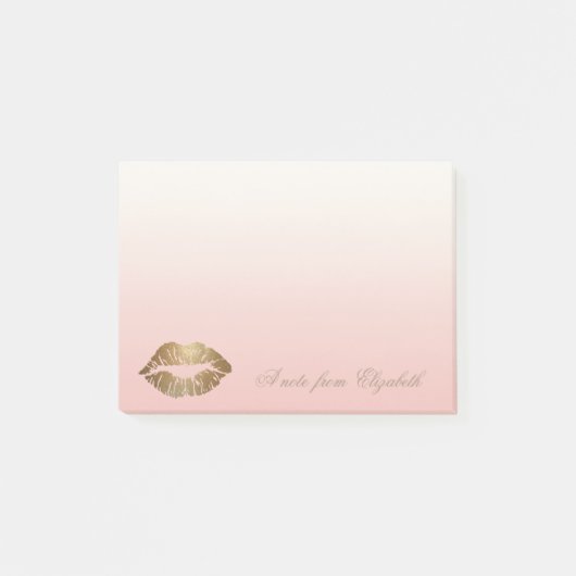 Elegant Chic Stylish Girly,Glittery Lips Post-it® Notes (Voorkant)