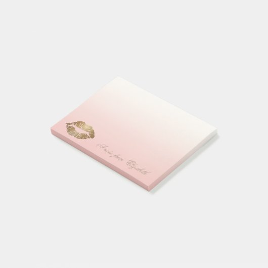 Elegant Chic Stylish Girly,Glittery Lips Post-it® Notes (Schuin)