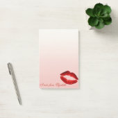 Elegant Chic Stylish Girly, Glittery Red Lips Post-it® Notes (Kantoor)