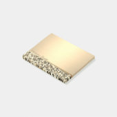 Elegant Chic Stylish Girly, Gold Glitter Post-it® Notes (Schuin)