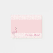 Elegant Chic Stylish Girly, Lace, Pink Flamingo Post-it® Notes (Voorkant)