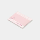 Elegant Chic Stylish Girly, Lace, Pink Flamingo Post-it® Notes (Schuin)