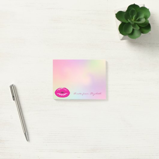 Elegant Chic Stylish Girly Ombre Lips Post-it® Notes (Kantoor)