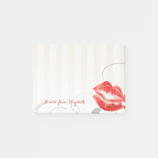 Elegant Chic Stylish Girly, Red Lips Post-it® Notes (Voorkant)