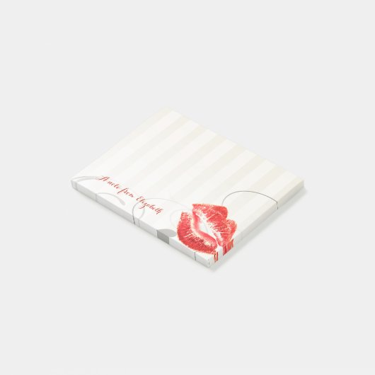 Elegant Chic Stylish Girly, Red Lips Post-it® Notes (Schuin)