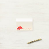 Elegant Chic Stylish Girly, Red Lips Post-it® Notes (Op bureau)