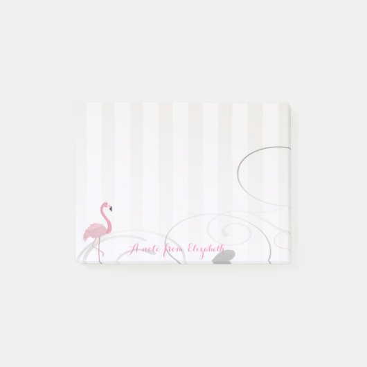 Elegant Chic Stylish Girly, roze Flamingo Post-it® Notes (Voorkant)