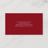 Elegant Chic Stylish Gray Red Artwork Professional Visitekaartje (Achterkant)