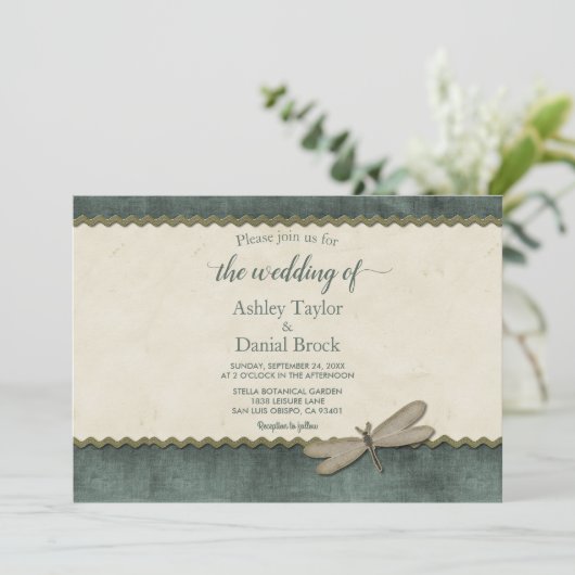 Elegant Chic Stylish Luxury Script Modern Wedding Kaart (Staand voorkant)