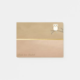 Elegant Chic Stylish Owl-Personalized Post-it® Notes