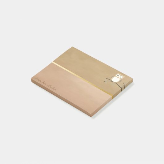 Elegant Chic Stylish Owl-Personalized Post-it® Notes (Schuin)