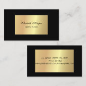 Elegant Chic Stylish Professional, Faux Gold, zwar Visitekaartje (Voorkant / Achterkant)