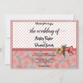 Elegant Chic Stylish Script Formal Floral Wedding Kaart (Voorkant)