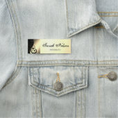 Elegant Chic Stylish Swirls Damask Naamplaatje (In situ)