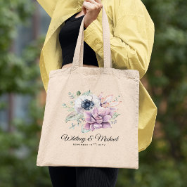 Elegant Chic Succulent Florals Wedding Tote Bag