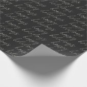 Elegant Chic Text Black Minimalist Prettige feestd Cadeaupapier (Hoek)