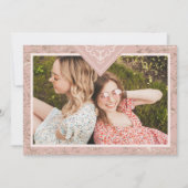 Elegant Chic Texture in Pink Bridesmaid Proposal (Voorkant)