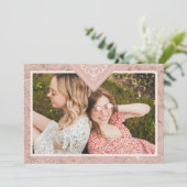 Elegant Chic Texture in Pink Bridesmaid Proposal (Staand voorkant)