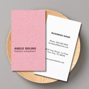 Elegant Chic Texture Pink Mode Consultant Visitekaartje