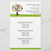 Elegant Chic Tree of Life Logo groene stijl Natuur Flyer (Voorkant)