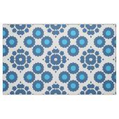 Elegant Chic Trendy Blue & White Geometric Pattern Stof (Fat Quarter)