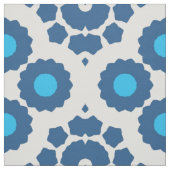 Elegant Chic Trendy Blue & White Geometric Pattern Stof (Swatch)