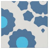Elegant Chic Trendy Blue & White Geometric Pattern Stof (Close Up)