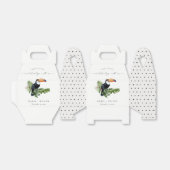 Elegant Chic Tropical Rainforest Toucan Wedding Bedankdoosjes (Uitgevouwen)
