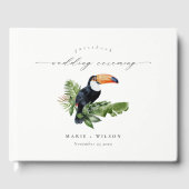 Elegant Chic Tropical Rainforest Toucan Wedding Gastenboek (Voorkant)