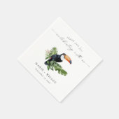 Elegant Chic Tropical Rainforest Toucan Wedding Servet (Hoek)