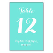 Elegant Chic Turquoise White Wedding Vrijgezellenf Kaart (Achterkant)