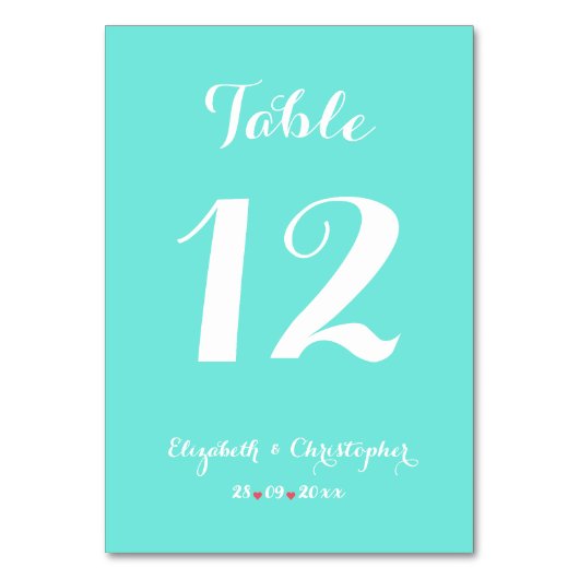 Elegant Chic Turquoise White Wedding Vrijgezellenf Kaart (Voorkant)