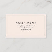Elegant Chic Typography Blush Pink Feminine Visitekaartje (Achterkant)