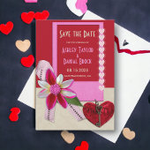Elegant Chic Valentijn Red Romantic Wedding Save The Date
