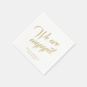 Elegant chic verloving Gold script aangepaste name Servet (Hoek)