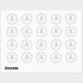 Elegant Chic Violet Waterverf Floral Cake Bakery Ronde Sticker (Vel)