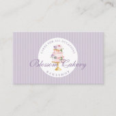 Elegant Chic Violet Waterverf Floral Cake Bakery Visitekaartje (Voorkant)