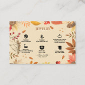 Elegant Chic Waterverf Autumn Flowers Visitekaartje (Voorkant)