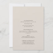 Elegant Chic Waterverf Beach All in One Wedding Kaart (Achterkant)