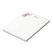 Elegant Chic Waterverf Birds Pink Gold Floral Notitieblok (Linkerzijde)