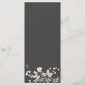 Elegant chic waterverf bloemen bruiloftsmenu programmakaart (Achterkant)