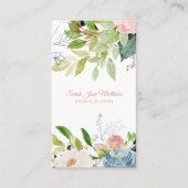 Elegant chic waterverf botanical bruiloft planner visitekaartje (Voorkant)